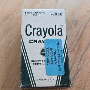 Vintage Crayola Sky Blue 12 Ct No.836 Usa